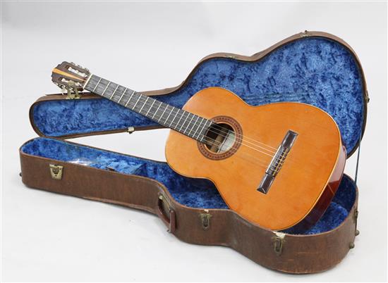 A Spanish classical guitar by Manuel G. Contreras, c.1973,